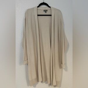 Style & Co. Cream Open-Front Cardigan